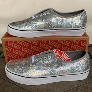 VANS AUTHENTIC MICRO SEQUINS SILVER/TRUE WHITE WMN
